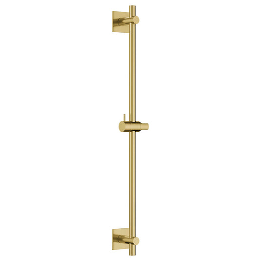 Flova Slide Rail – Square Plate – Brushed Brass - BRB-LVSS-SQ - Bathroom Shack