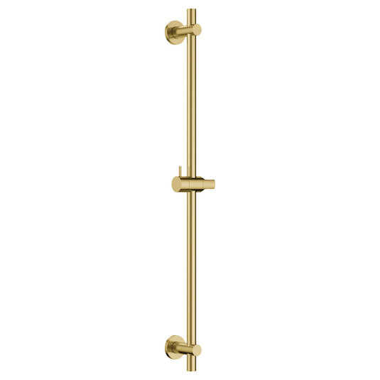 Flova Slide Rail – Round Plate – Brushed Brass - BRB-LVSS - Bathroom Shack