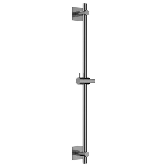 Flova Slide Rail – Square Plate – Gun Metal - GM-LVSS-SQ - Bathroom Shack