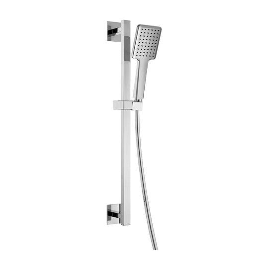 Flova Quba Slide Rail With Handshower & Smooth Hose – Diamond Chrome - QUSR - Bathroom Shack