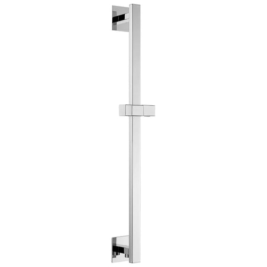 Flova Square Slide Rail With Integral Wall Outlet – Square Plate – Diamond Chrome - QUSSWO - Bathroom Shack