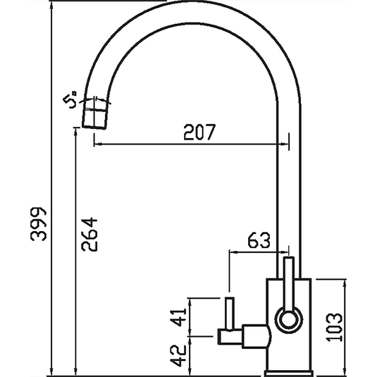 Clearwater Stella Tri Spar C Filtered Water Kitchen Sink Mixer Tap - Matt Black - ST2MB - Bathroom Shack