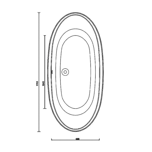 Abacus Varese Freestanding Bath 1700x800mm - BSFS-10-1708