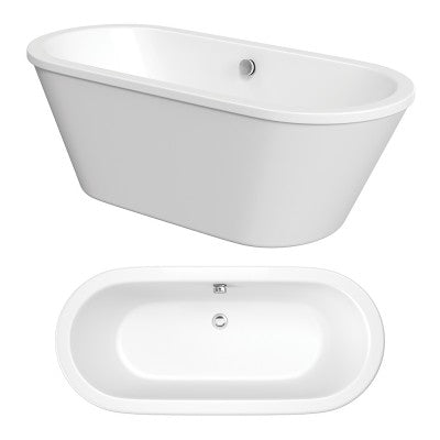 Abacus Vessini 1700x755 Freestanding bath with White Panel - VEBA-20-1775