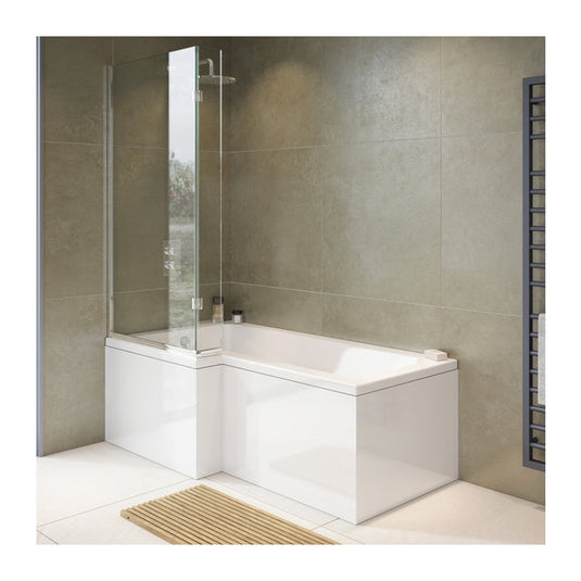 Abacus Vessini L Shaped Shower Bath LH 1700x850x700 - VEBA-25-177L