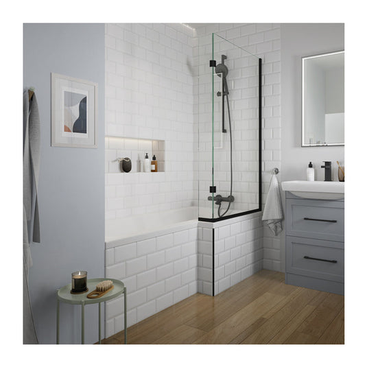 Abacus Vessini L Shaped Shower Bath RH 1700x850x700 - VEBA-25-177R