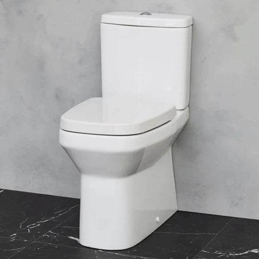 Britton Open Back Close Coupled Toilet - White - MYCCTW - Bathroom Shack