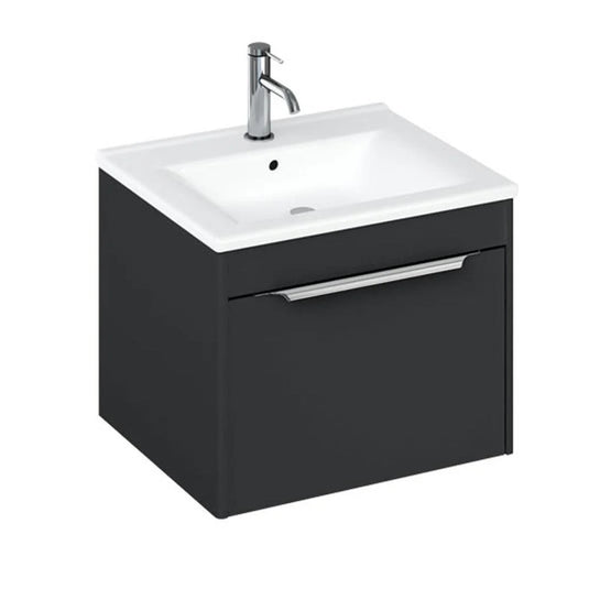 Britton Shoreditch 550mm Wall Hung 1-Drawer Vanity Unit - Matt Grey - S55SDG - Bathroom Shack