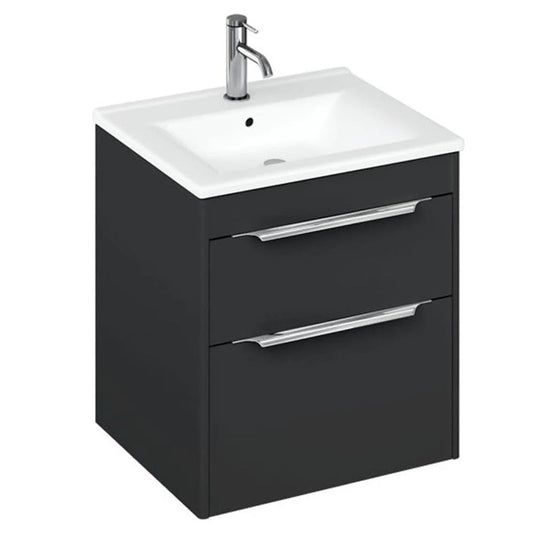 Britton Shoreditch 550mm Wall Hung 2-Drawer Vanity Unit - Matt Grey - S55DDG - Bathroom Shack