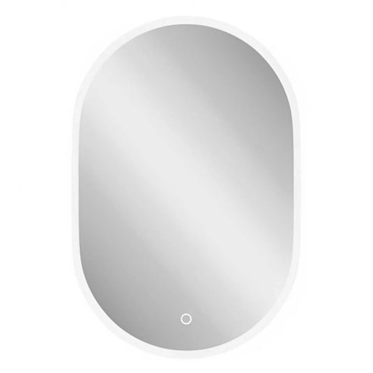 Britton Shoreditch Oval LED Bathroom Mirror 600mm H x 400mm W - Illuminated - Chrome - Bathroom Shack