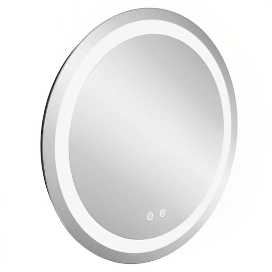 Britton Shoreditch Round LED Bathroom Mirror 600mm H x 600mm W - Illuminated - Chrome - Bathroom Shack