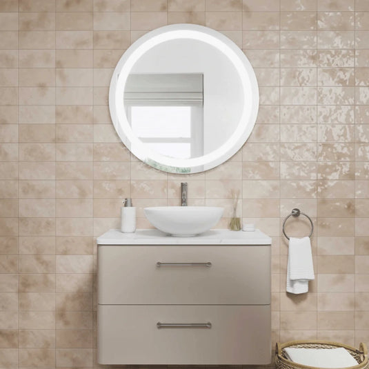 Britton Shoreditch Round LED Bathroom Mirror 600mm H x 600mm W - Illuminated - Chrome - Bathroom Shack