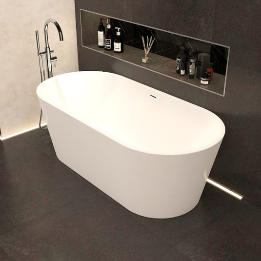 Imex Arco Slim 1700 x 800 Freestanding Bath Including Chrome Overflow and Pop Up Bath Waste - PB106SLIM