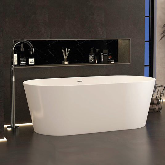 Imex Arco Slim 1700 x 800 Freestanding Bath Including Chrome Overflow and Pop Up Bath Waste - PB106SLIM