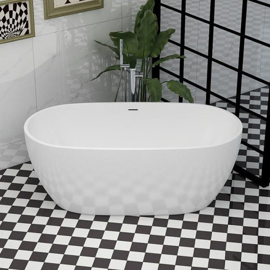 Imex Duro 1500 x 710 Freestanding Bath - Includes Chrome Overflow and Pop Up Bath Waste - PB1017A