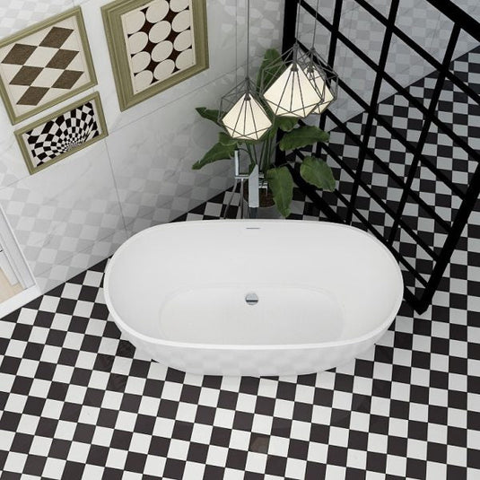 Imex Duro 1500 x 710 Freestanding Bath - Includes Chrome Overflow and Pop Up Bath Waste - PB1017A