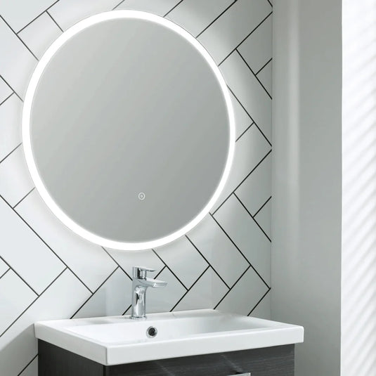 JTP Apollo Round LED Illuminated Bathroom Mirror 600mm Wide - Chrome - Bathroom Shack