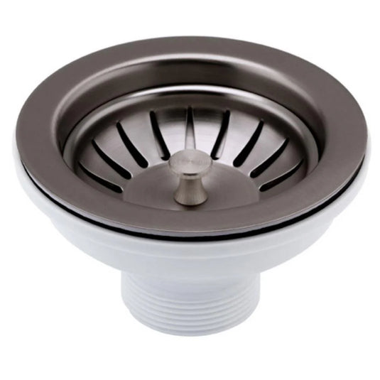JTP Basket Strainer Kitchen Sink Waste - Brushed Black - Bathroom Shack