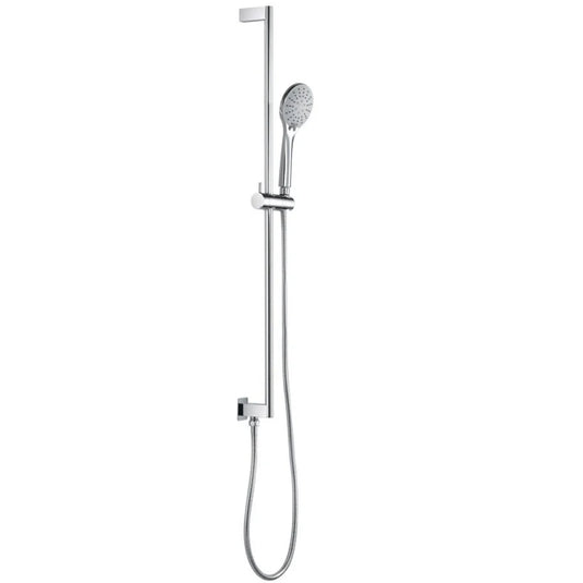 JTP Curve Slide Rail with Wall Outlet and Multi Function Handset - Chrome - Bathroom Shack