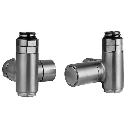 JTP Dual Fuel Radiator Valve - Brushed Black - Bathroom Shack