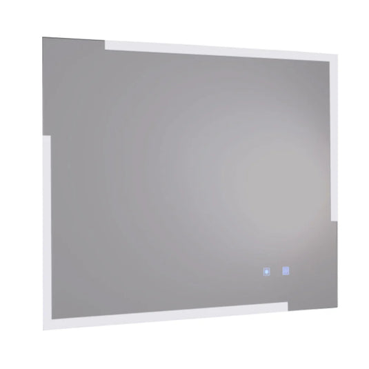 JTP Glance Rectangular LED Illuminated Bathroom Mirror 600mm H x 800mm W - Chrome - Bathroom Shack