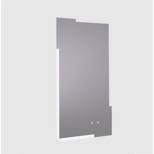 JTP Glance Rectangular LED Illuminated Bathroom Mirror 800mm H x 450mm W - Chrome - Bathroom Shack