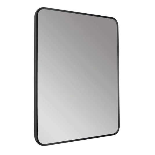 JTP Hix Rectangular Bathroom Mirror 800mm H x 600mm W - Matt Black - Bathroom Shack