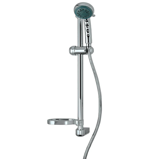 JTP Jet Slider Rail Kit Single Function Handset - Chrome - Bathroom Shack