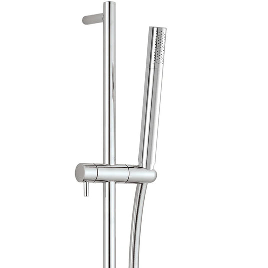 JTP Minimalist Shower Rail Kit Single Function Handset - Chrome - Bathroom Shack
