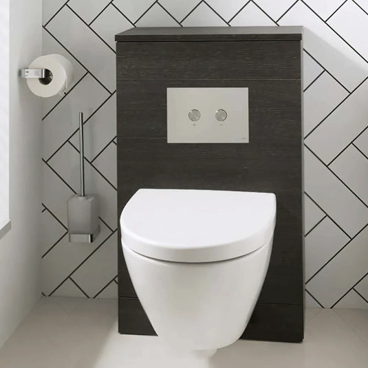 JTP Pace Back to Wall WC Unit 500mm Wide - Black - Bathroom Shack