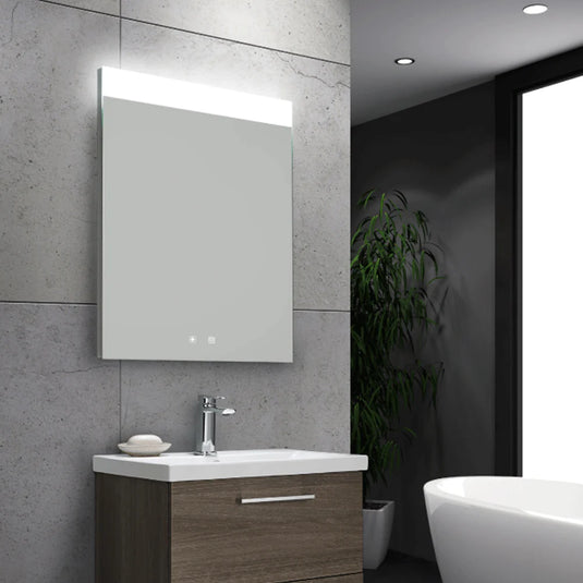 JTP Radiant Rectangular LED Illuminated Bathroom Mirror 700mm H x 500mm W - Chrome - Bathroom Shack