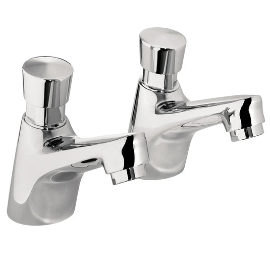JTP Sensor Non-Concussive Basin Taps Pair - Chrome - Bathroom Shack
