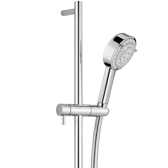 JTP Techno Multi Function Slide Rail Kit with Round Shower Handset - Chrome - Bathroom Shack