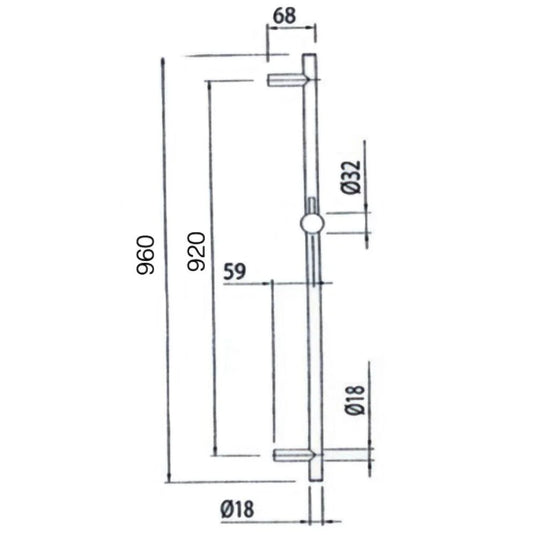 JTP Techno Slide Rail with Multi Function Shower Handle and Shower Hose - Chrome - Bathroom Shack