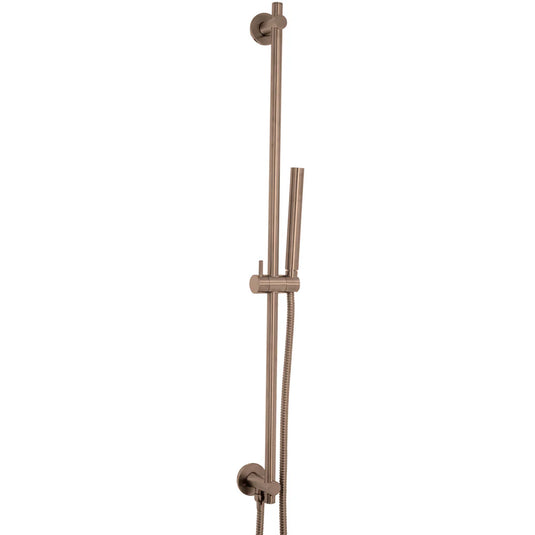 JTP Vos Single Function Slide Rail Kit with Slim Shower Handset - Brushed Bronze - Bathroom Shack