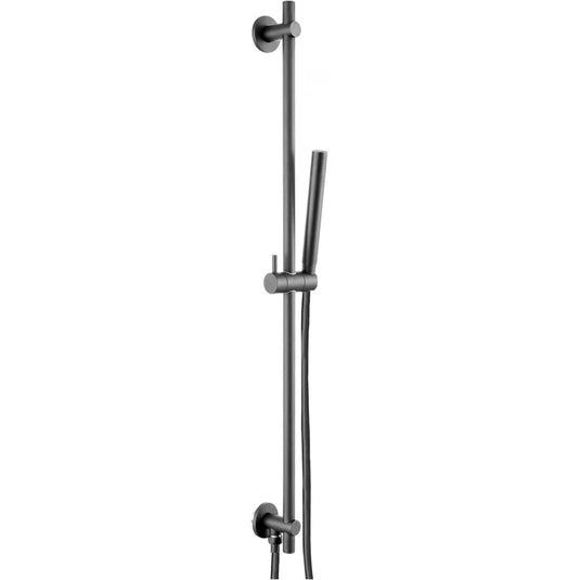 JTP Vos Slide Rail with Single Function Hand Shower and Shower Hose - Matt Black - Bathroom Shack