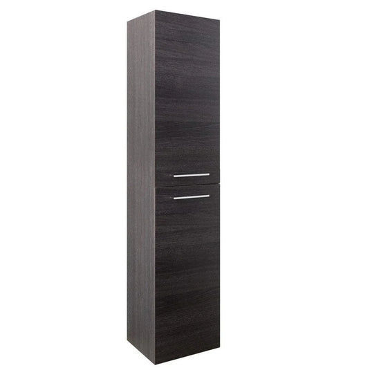 JTP Wall Hung 2-Door Tall Storage Unit 350mm Wide - Black - Bathroom Shack