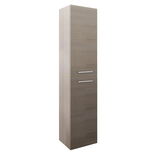 JTP Wall Hung 2-Door Tall Storage Unit 350mm Wide - Grey - Bathroom Shack