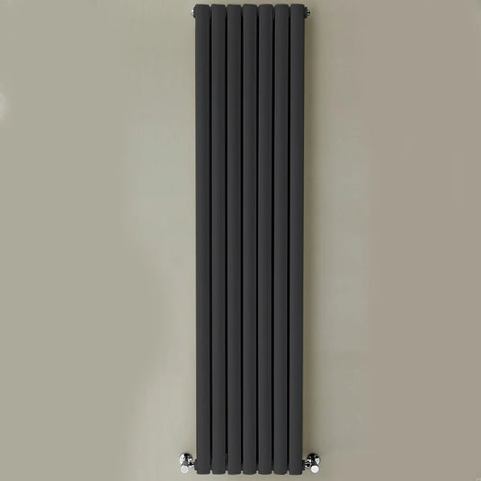 Kartell Aspen Single Designer Vertical Radiator 1800mm H x 430mm W - Anthracite - Bathroom Shack