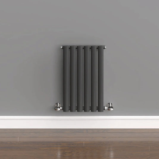 Kartell Aspen Single Designer Vertical Radiator 600mm H x 380mm W - Anthracite - Bathroom Shack