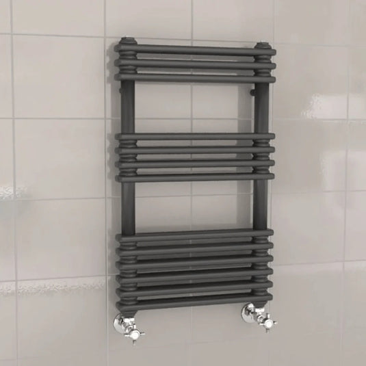 Kartell Kolumn Designer Heated Towel Rail 832mm H x 500mm W - Matt Anthracite - Bathroom Shack