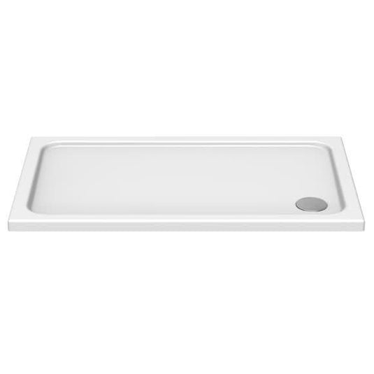 Kudos Kstone 1100 x 800mm Rectangular Shower Tray - White - Bathroom Shack