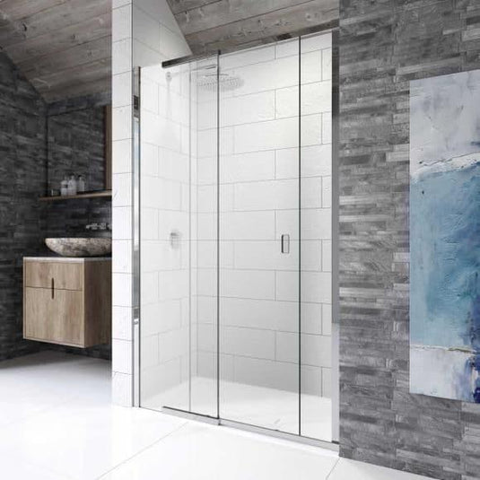 Kudos Pinnacle 8 1700mm Sliding Recess Door - Chrome - Bathroom Shack