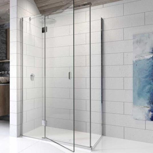 Kudos Pinnacle 8 700mm Hinged Corner Side Panel - Chrome - Bathroom Shack