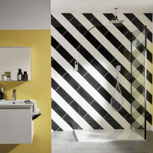 Merlyn 10 Series 900mm Shower Wall with Wall Profile Only - Chrome - S10SW900 - Bathroom Shack