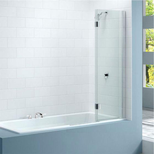 Merlyn Ionic 900 x 1500mm 2 Panel Hinged Bath Screen (RH) - MB7R - Bathroom Shack