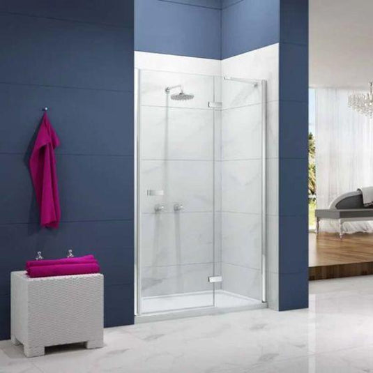 Merlyn Ionic Essence 1000mm Frameless Hinge Recess Shower Door & Inline Panel - Chrome - A0111E0 - Bathroom Shack