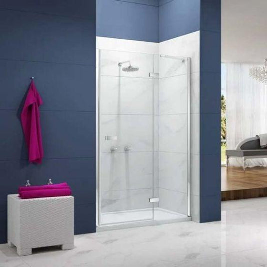 Merlyn Ionic Essence 1200mm Frameless Hinge Recess Shower Door & Inline Panel - Chrome - A0111GH - Bathroom Shack