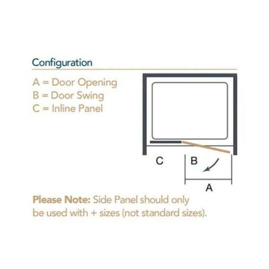 Merlyn Ionic Essence 760mm Frameless Hinge & Recess Inline Shower Door - Chrome - A0111F0 - Bathroom Shack