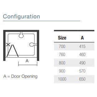 Merlyn IQ 800mm Bifold Shower Door - Chrome - KAB80 - Bathroom Shack